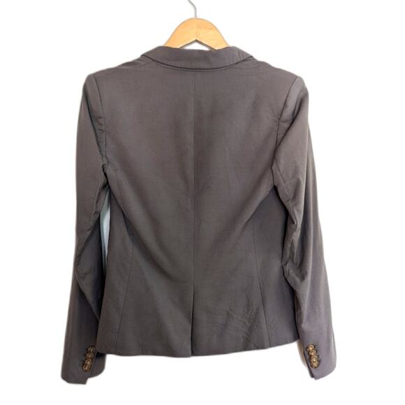 Theory Grey Italian Wool Blend Single Button Blazer Size 2 - Picture 2 of 7